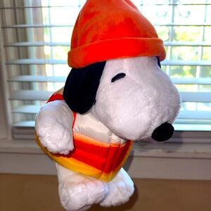 NWT - Halloween Candy Corn Snoopy Puffer Vest Plush